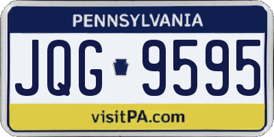 PA license plate JQG9595