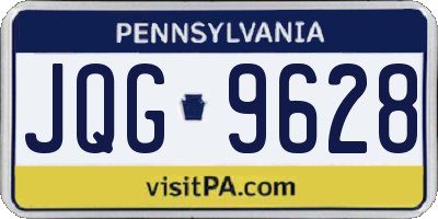 PA license plate JQG9628