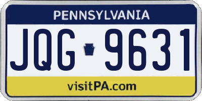 PA license plate JQG9631