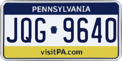 PA license plate JQG9640