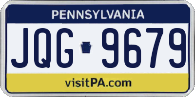 PA license plate JQG9679