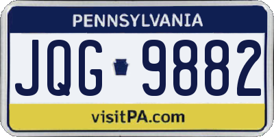 PA license plate JQG9882