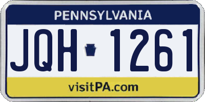 PA license plate JQH1261