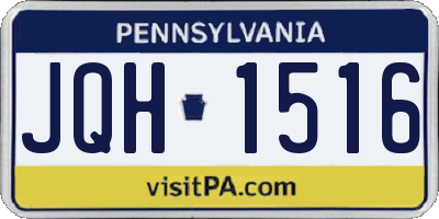 PA license plate JQH1516