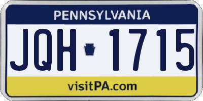 PA license plate JQH1715