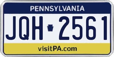 PA license plate JQH2561
