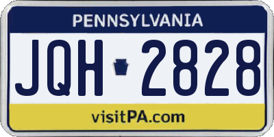 PA license plate JQH2828