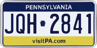 PA license plate JQH2841