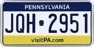 PA license plate JQH2951