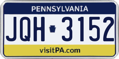 PA license plate JQH3152