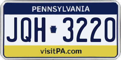 PA license plate JQH3220