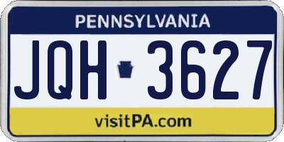 PA license plate JQH3627