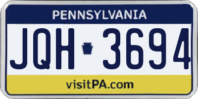 PA license plate JQH3694