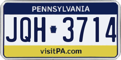 PA license plate JQH3714