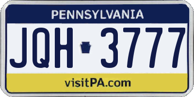 PA license plate JQH3777