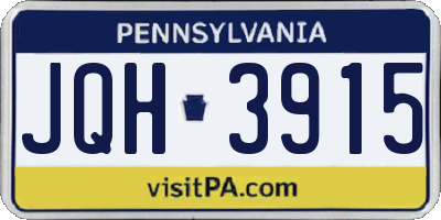 PA license plate JQH3915