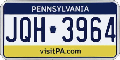 PA license plate JQH3964