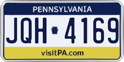 PA license plate JQH4169
