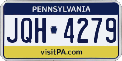 PA license plate JQH4279
