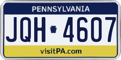 PA license plate JQH4607