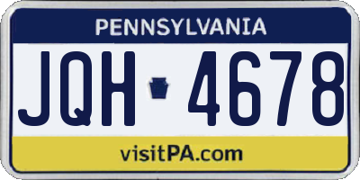 PA license plate JQH4678