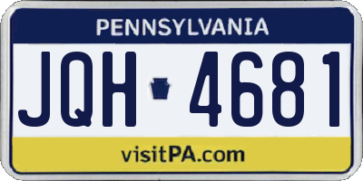 PA license plate JQH4681