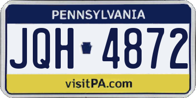 PA license plate JQH4872