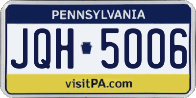 PA license plate JQH5006