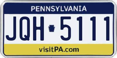 PA license plate JQH5111