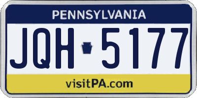 PA license plate JQH5177