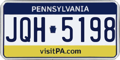 PA license plate JQH5198