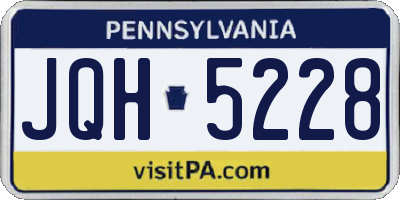 PA license plate JQH5228