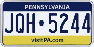 PA license plate JQH5244