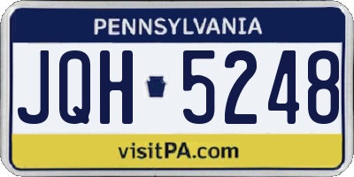 PA license plate JQH5248