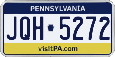 PA license plate JQH5272