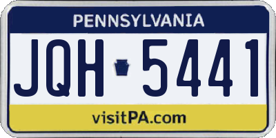 PA license plate JQH5441