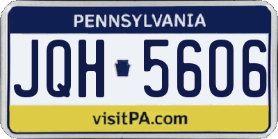 PA license plate JQH5606