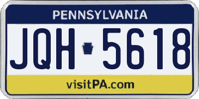 PA license plate JQH5618