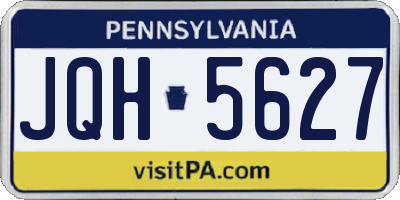PA license plate JQH5627