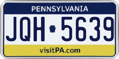 PA license plate JQH5639