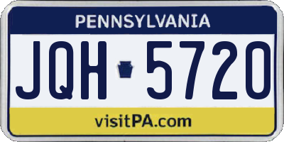 PA license plate JQH5720