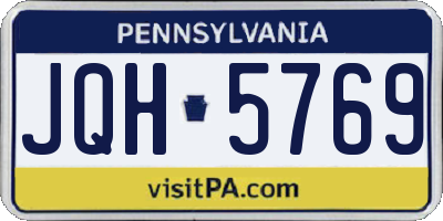 PA license plate JQH5769