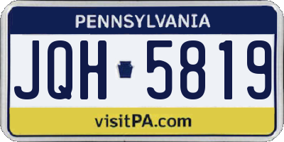 PA license plate JQH5819