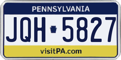 PA license plate JQH5827