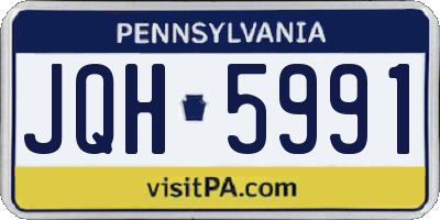 PA license plate JQH5991