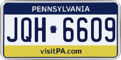 PA license plate JQH6609