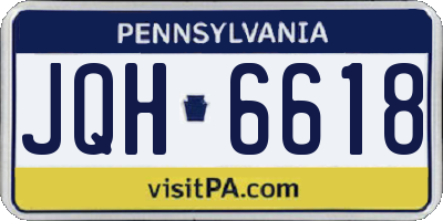 PA license plate JQH6618