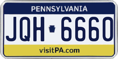 PA license plate JQH6660