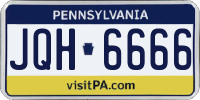 PA license plate JQH6666