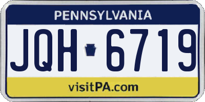 PA license plate JQH6719